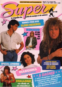 Novembre 1988,
"Super N°8",
Renaud : 1 page + poster NRJ.