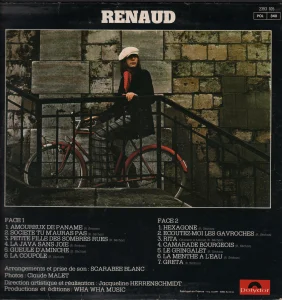 2393 105 POL 340, 
Fabriqué en France - Imp. GLORY - 92602 Asnieres
(en bas vers la droite avant le logo POLYDOR).