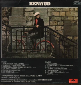 2393 105 POL 340 (bleu),
FABRIQUE EN FRANCE - IMP. SIAT - PARIS
(en bas vers la droite avant le logo POLYDOR).