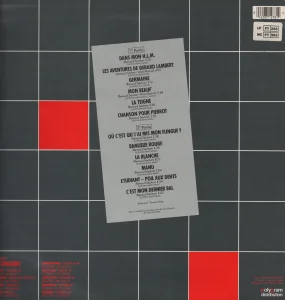 831 278-1 PY 263 (autocollant blanc sous le code-barres imprimé), 
Imp. POLYGRAM Imprimé en France
(en bas à droite verticalement).