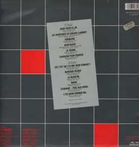 831 278-1 PY 278, 
Imp. POLYGRAM Imprimé en France 
(en bas à droite verticalement).