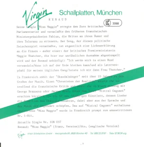 Carton promo associé.