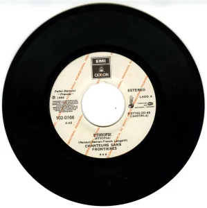 1985,
"Ethiopie" / "Ethiopie" (instrumental),
102-0166, 45 tours promo en pressage équatorien.