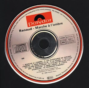 823 574-2, Made in France by PMDC, Made in France by Cinram Optical Discs (inscrit sur la matrice) (MADE IN THE EU).
823 574 POL 900, Made in France by PMDC.
823 574 POL 900, Made in Holland.
823 574, Made in W-Germany by PolyGram.