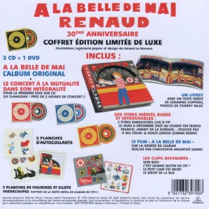 Contenu du coffret : 
3 CDs, 1 DVD,
l'album original + le concert intégral de la mutualité de 1995,
des introuvables, des inédits, des clips, le making of, 
des stickers, des figurines en carton...