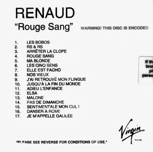 2006,
CD watermarké nominatif "Rouge Sang".