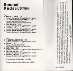 Sans écriture tranche, Imp. POLYGRAM.