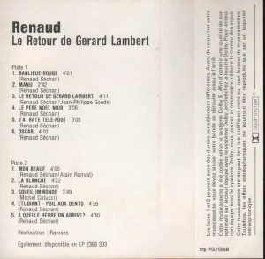 Sans écriture tranche, Imp. POLYGRAM.