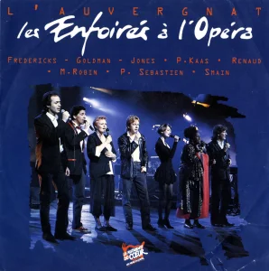 1992,
les Enfoirés à l'Opéra,
"Chanson pour l'Auvergnat" / "Les restos du coeur" (instrumental),
COL 658122 7 CB 111.