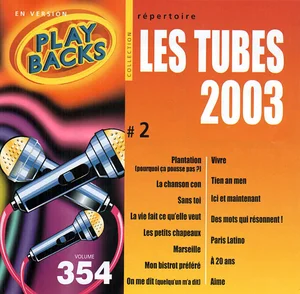 2003,
"Play-backs volume 354 #2",
les tubes 2003,
Renaud : "Mon bistrot préféré",
PL 23354 CODE 875,
Éditions Pluriel, 2 CDs.