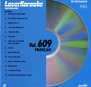 1993,
"Vol. 609 Français",
Renaud : "C'est mon dernier bal" / "Viens chez moi, j'habite chez une copine" / "Ma Gonzesse",
WKL-P609S,
Pioneer.