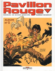 2003,
"Pavillon rouge",
Mensuel de bande dessinée reprenant les numéros 17, 18, 19, 20 et 21 : 
3 reprises de la bande à Renaud de 1986.
Éditions Delcourt.