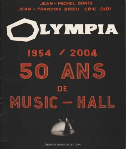 2003,
"Olympia, 1954 / 2004, 50 ans de music-hall",
Jean-Michel Boris, Jean-François Brieu et Eric Didi,
livret de 14 faces avec photos de différents chanteurs (dont Renaud) + textes,
Édition hors collection.