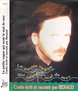 1989, 
"La petite vague qui avait le mal de mer", 
"Le livre qui parle", 
K7 audio écritures bleues.