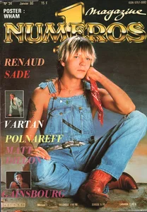 Janvier 1986,
"Numéro 1 magazine N°34",
Renaud, l'heure du sacre,
6 pages.
