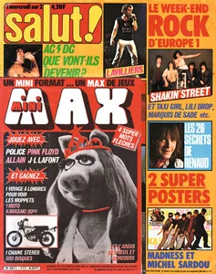 Mars-avril 1980,
"Salut! N°117",
l'alphabet secret de Renaud,
2 pages.