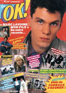 Octobre 1985,
"OK! N°508",
de 1975 année de ses débuts à 1985...,
1 Page.