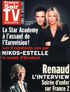 Mars 2003,
"France soir TV magazine, supplément du France soir N°18.240",
Renaud : "plus on se met à nu, plus les gens se reconnaissent",
3 pages.