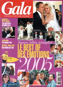 Décembre 2005,
"Gala N°653",
Renaud et Romane Serda, mariage gagnant,
1,5 page.