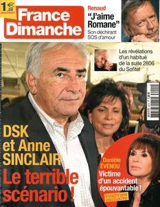 Février 2012,
"France dimanche n°3415",
Renaud : "j'aime Romane",
1,5 page.