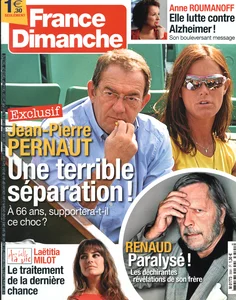 Juin-juillet 2015,
"France dimanche N°3591",
Renaud paralysé!
1,5 page.