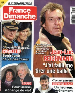Mai 2023,
"France Dimanche N°4001",
Renaud : pour Cerise, il change de vie,
1,5 page.