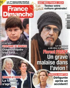 Décembre 2023,
"France dimanche N°4032",
Renaud : la famille s'agrandit !
3/4 de page.