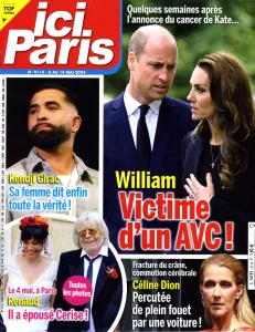 Mai 2024,
"Ici Paris N°4114",
Renaud : il a dit oui à Cerise,
1,5 page.