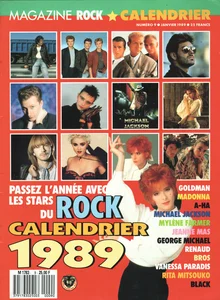 Magazine Rock,
calendrier 1989.