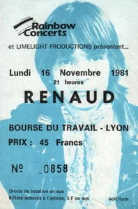 Les tickets de concerts