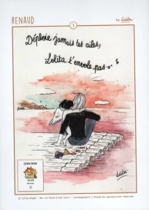 2024,
"Déploie jamais tes ailes, Lolita t'envole pas",
Lolita roger,
éd. Un Point C'est Tout.

Extrait du livre de Lolita Roger (2020) : "Chetron d'amour",
de la même édition.