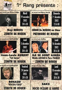 2002,
"1er Rang",
publicité des spectacles.
