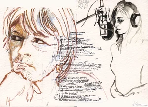 2002, 
Titouan Lamazou,

1) 60 X 90 cm, tirage limité à 111 exemplaires, numérotés et signés.
2) 30 X 40 cm, juste signée.
3) 19 X 25 cm.