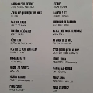 titres des lithographies.