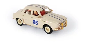 La voiture à l'échelle 1/24 est en métal polychrome.
L : 16 cm, l : 6 cm, H : 5,5 cm et poids 1,8 kg.
Tirage de 26 exemplaires (de couleur blanche) + 10 HC + 5 EA.
Elle existe aussi en bleu, 5 ex. et en noir, 1 ex.
Livrée dans une boîte en carton.