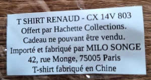 Stickers sur le sachet.