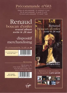 2002,
"Boucan d'enfer",
publicité pour l'album,
recto dseul en papier cartonné.