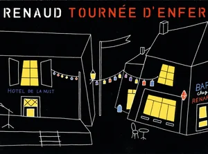 2003,
"Tournée d'enfer",
publicité pour les CD et DVD de la tournée en livret ouvrant sur la largeur,
en papier cartonné.