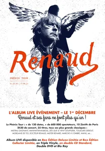 2017,
"Phénix Tour",
campagne publicitaire pour la tournée,
se déplie en 4 parties pour former un poster géant en papier glacé.