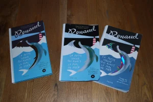 "La petite Vague Qui Avait Le Mal De Mer!",
à gauche, l'original vendu en magasin,
à droite, le prototype.