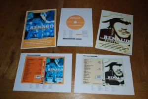 "Renaud à la Mutualité" / "Visage pâle attaquer Zénith",
Les maquettes des pochettes et des DVDs.