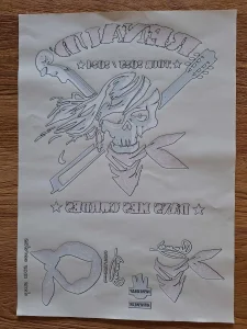 2024, 
transfert our le tee-shirt "Dans mes cordes"
by N. Kéramidas.