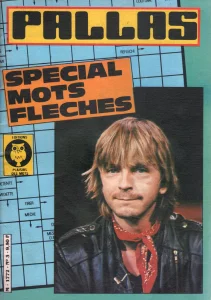 1986,
"Pallas, spécial mots fléchés n°3",
Renaud en couverture et aussi dans une grille.