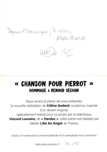 Le certificat signé par Vincent Lemaire.
Le verso.