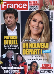 Octobre - novembre- décembre 2025,
"France Magazine",
Renaud : "Expulsé d'un avion avec Cerise",
2 pages.